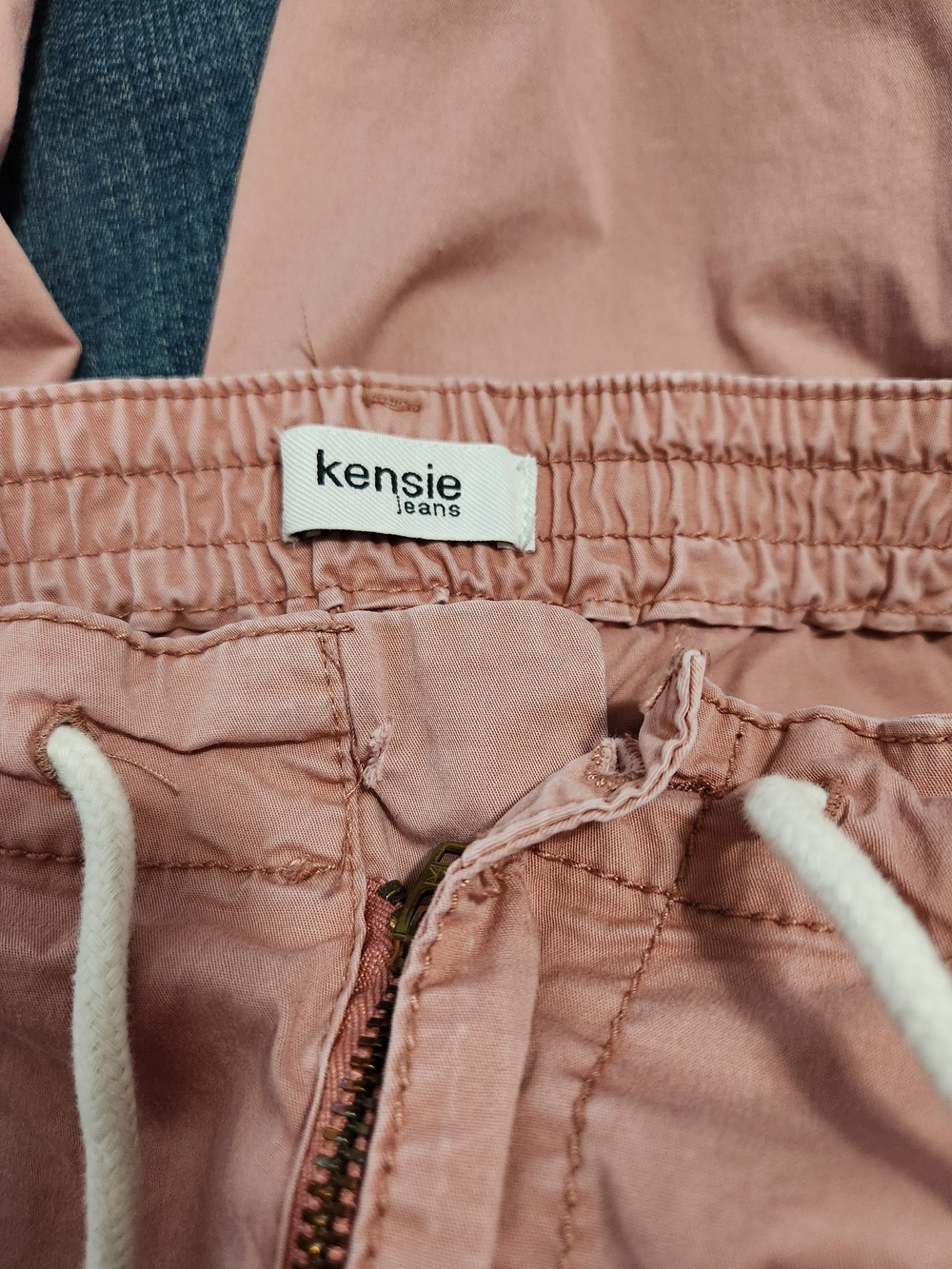 Dusty Rose Drawstring Cotton Pants - Picture 3 of 4